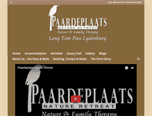 Tablet Screenshot of paardeplaatsnatureretreat.co.za